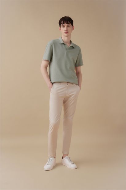 New Regular Fit Basic Düz Kısa Kollu Polo Tişört