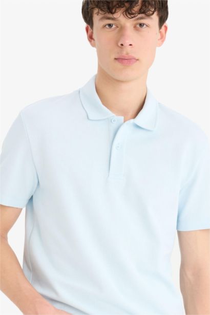New Regular Fit Basic Short Sleeve Polo T-Shirt