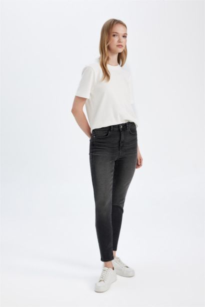 Skinny Fit High Waist Long Jeans