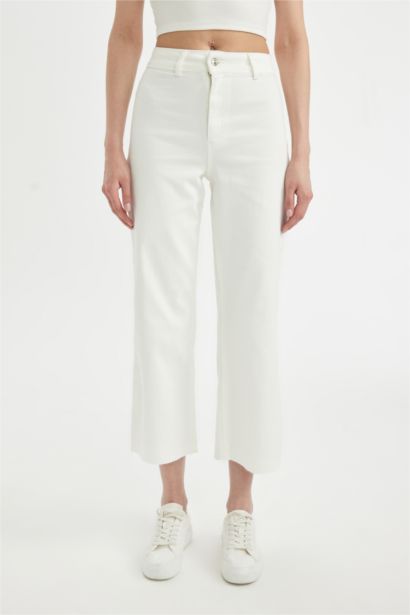 Yüksek Bel Culotte Pantolon