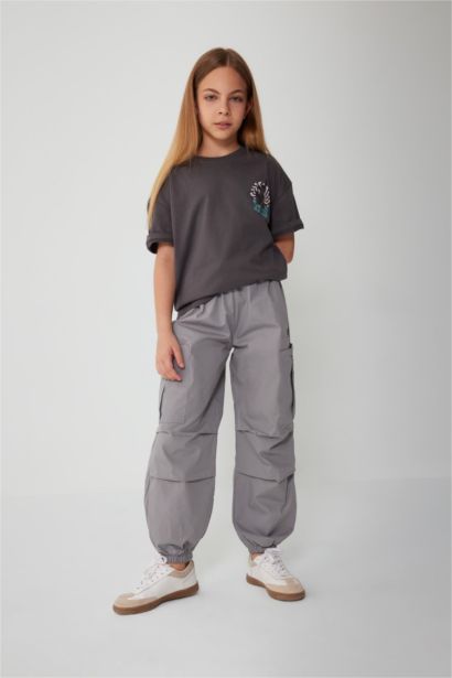 Pantalon Cargo Parachute en Coton pour Fille