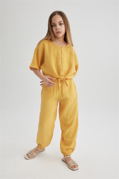 Блузка с коротким рукавом для девочек