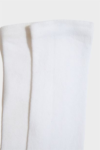 جوارب بناتي طويل قطن - قطعتين