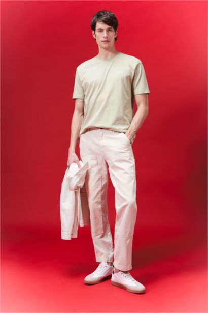 Regular Fit Crew Neck Printed Short Sleeve T-Shirt