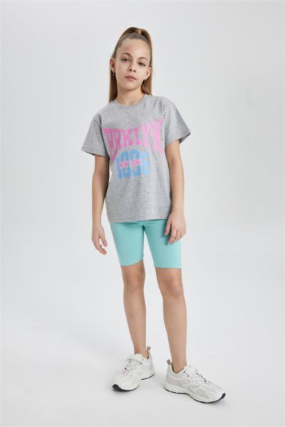 Girl Slogan Printed Short Sleeve T-Shirt