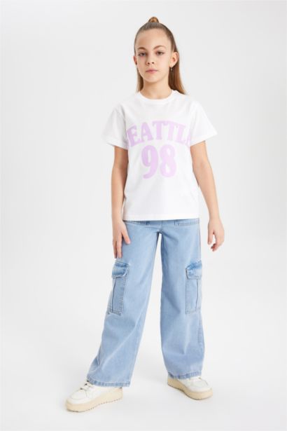 Girl Printed Short Sleeve T-Shirt