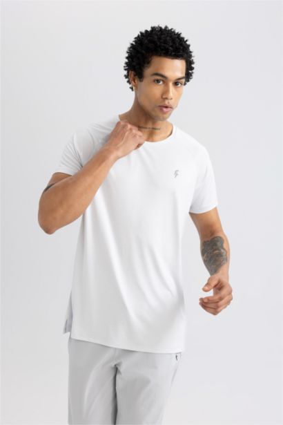 Standard Fit Crew Neck Sports Heavy Fabric T-Shirt