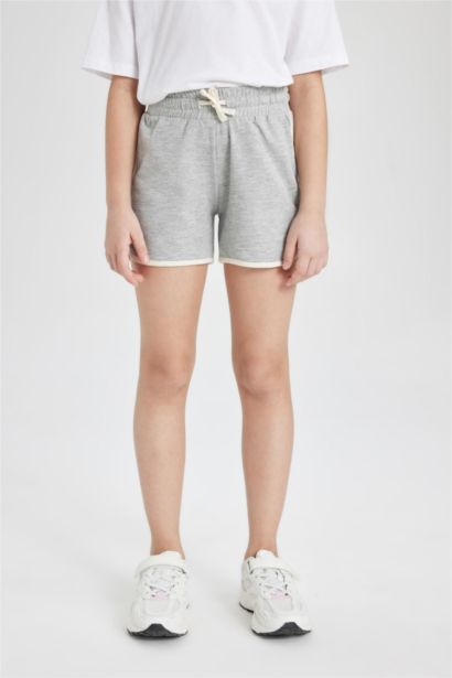 Short en Tissu Sweat Fin pour Fille