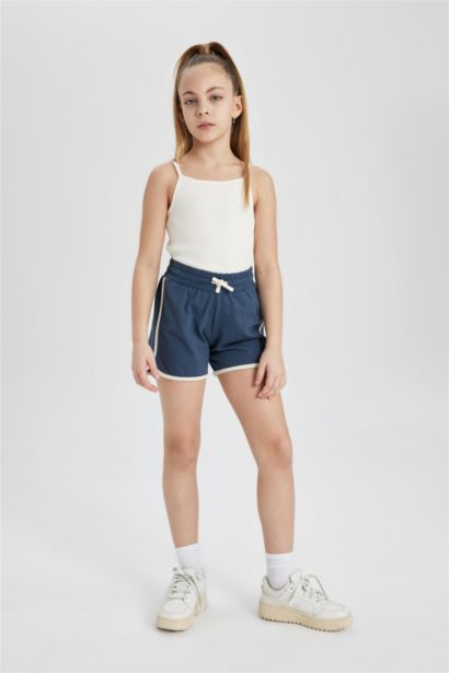 Short en Tissu Sweat Fin pour Fille