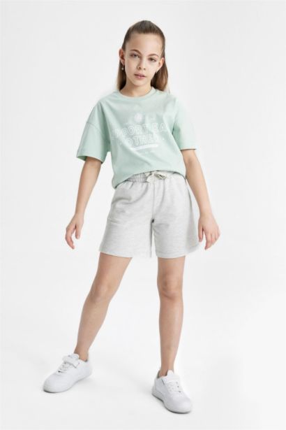 Basic Bermuda Şort Kız Çocuk