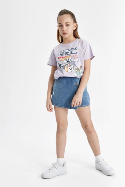 Girl Printed Short Sleeve T-Shirt
