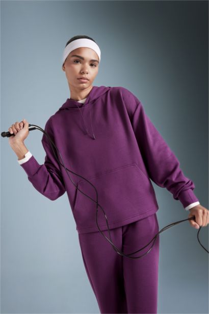 DeFactoFit Oversize Fit Modal Sports Sweatshirt