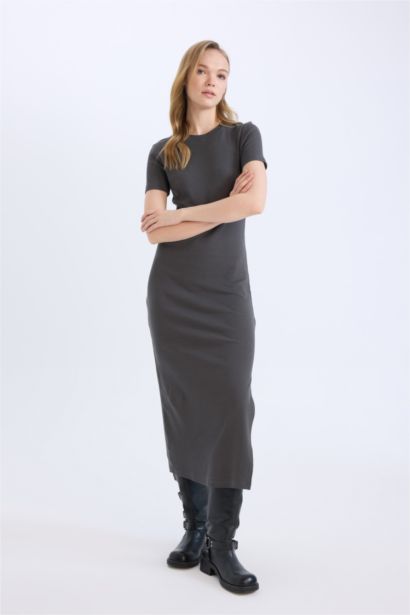 Bodycon Crew Neck Camisole Maxi Dress