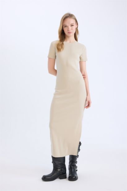 Bodycon Crew Neck Camisole Maxi Dress