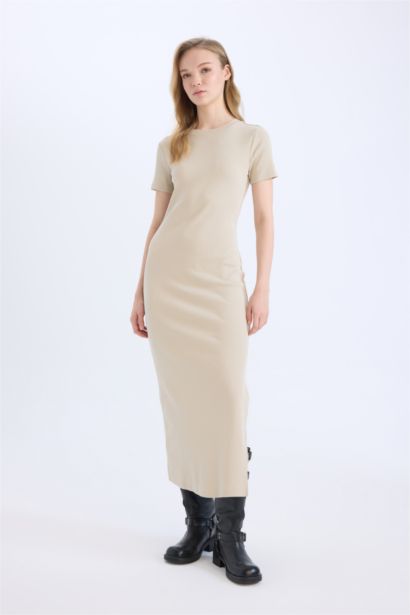 Bodycon Crew Neck Camisole Maxi Dress