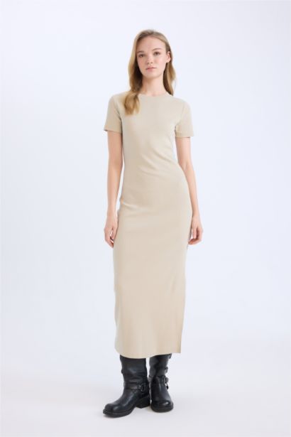 Bodycon Crew Neck Camisole Maxi Dress