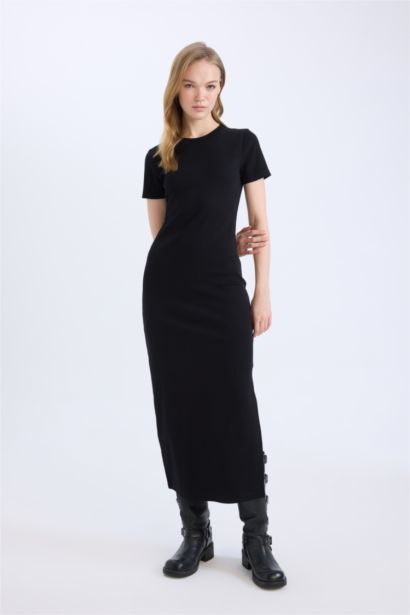 Bodycon Crew Neck Camisole Maxi Dress