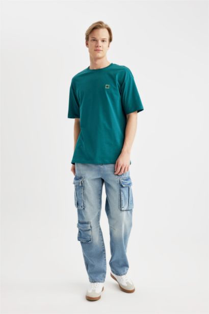 Comfort Regular Fit Crew Neck Back Printed T-Shirt