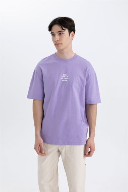 Comfort Regular Fit Crew Neck Back Printed T-Shirt