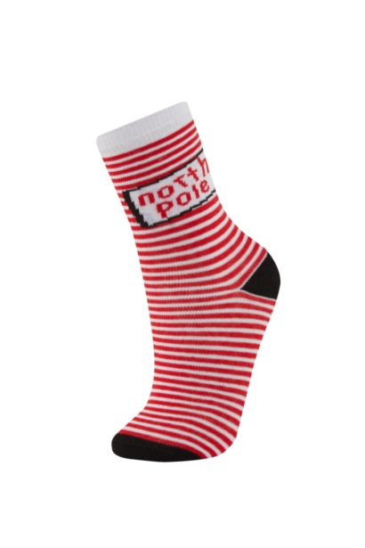 Chaussettes Longues Coton de Noël Pour Garçon - 3 Paires