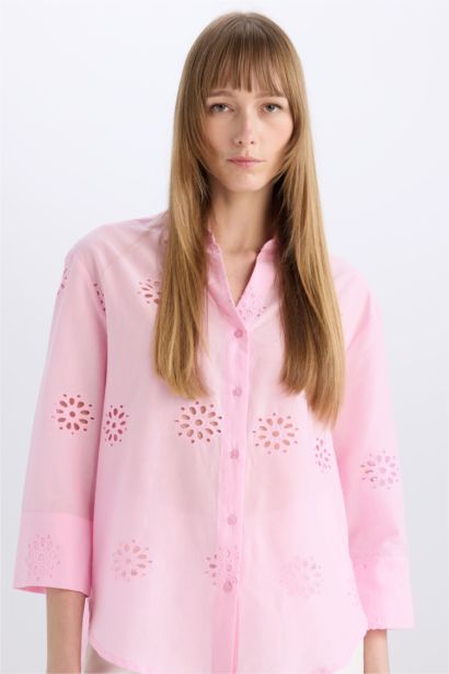 үлкен пішім Ұзын жеңді көйлек