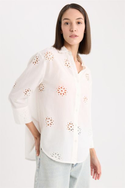 үлкен пішім Ұзын жеңді көйлек