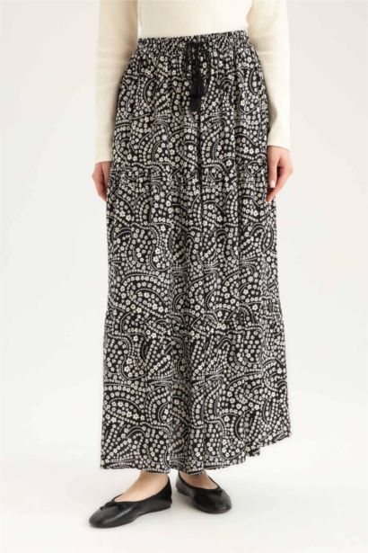 تنورة طويلة مطبوع