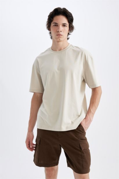 شورت قطن برمودا كارجو فيت ذو مظهر كتان