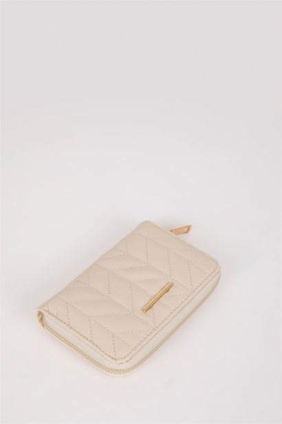 Kadın Kapitone Suni Deri Nakış Cüzdan