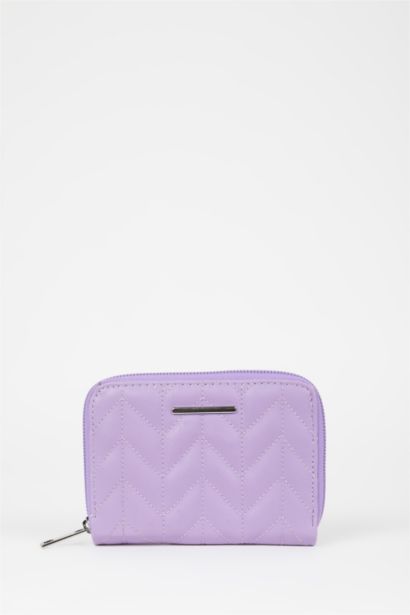 Kadın Kapitone Suni Deri Nakışlı Cüzdan