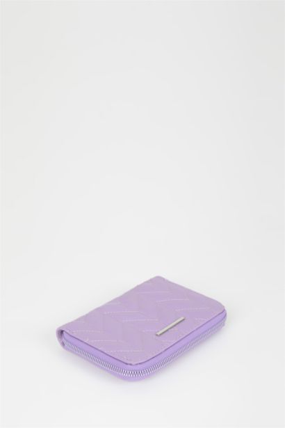 Kadın Kapitone Suni Deri Nakışlı Cüzdan