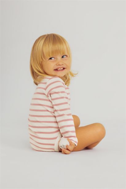 Baby Girl Long Sleeve Snap Body