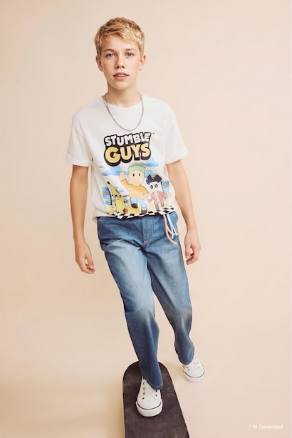 Straight Fit Jean Erkek Çocuk