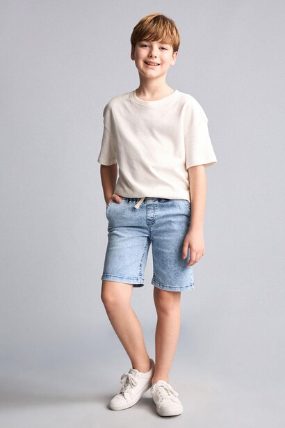 Boy 100% Cotton Denim Shorts