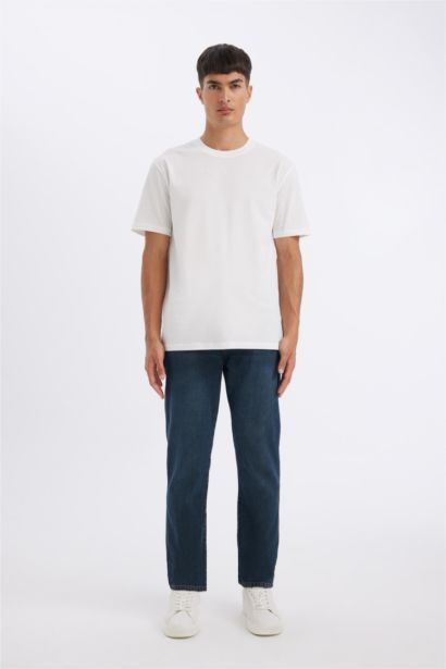 Straight Fit Normal Kalıp Normal Bel Boru Paça Jean Pantolon