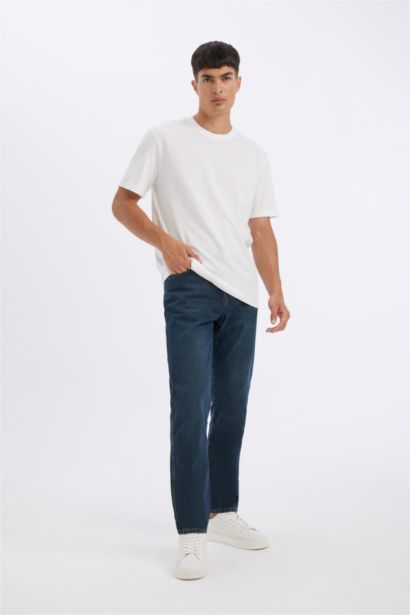 Straight Fit Normal Kalıp Normal Bel Boru Paça Jean Pantolon