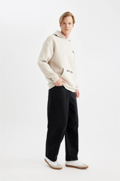 Wide Baggy Fit Jean Trousers