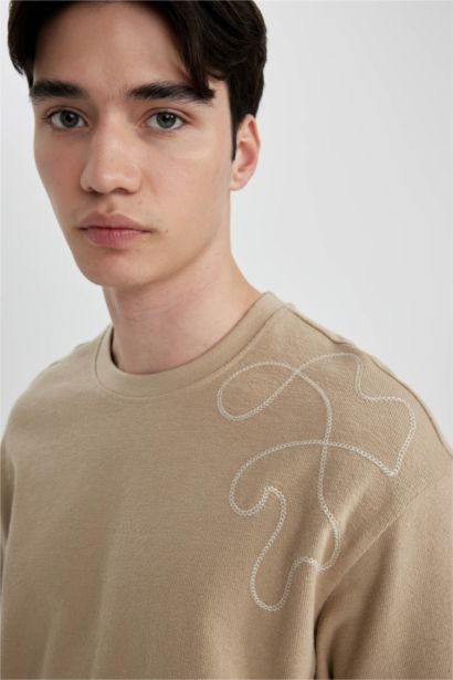 Comfort Fit Crew Neck Printed Short Sleeve T-Shirt