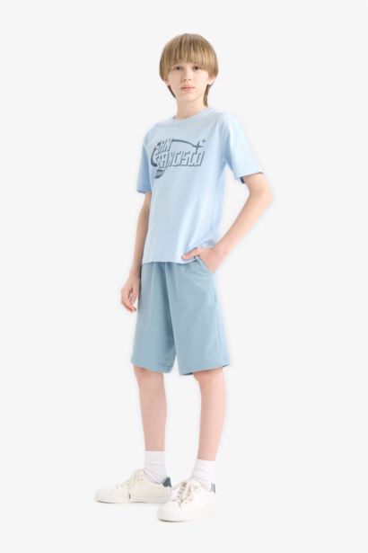 Short Tissu Sweat Fin