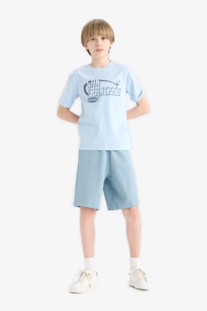 Short Tissu Sweat Fin
