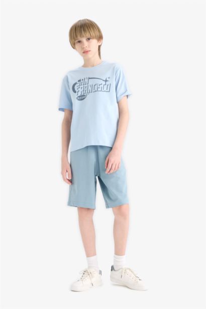 Short Tissu Sweat Fin
