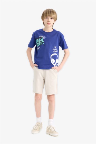 Short Tissu Sweat Fin