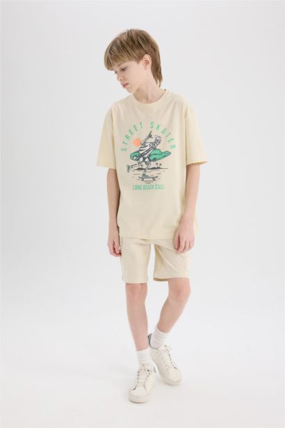 Boy Regular Fit Sweatshirt Fabric Shorts