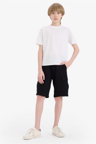 Boy Regular Fit Sweatshirt Fabric Shorts