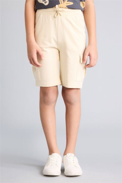 Мальчик Эластичный Пояс Карго Карман Шорты