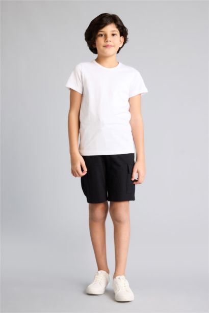 Boy Regular Fit Sweatshirt Fabric Shorts