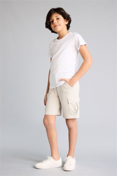 Short cargo à taille élastique pour garçon