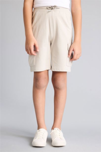 Short cargo à taille élastique pour garçon