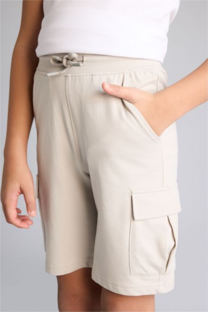 Short cargo à taille élastique pour garçon