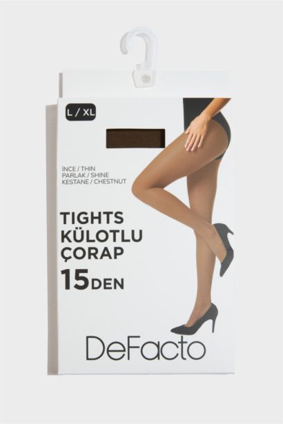 Kadın Kestane 15 Denye Külotlu Çorap